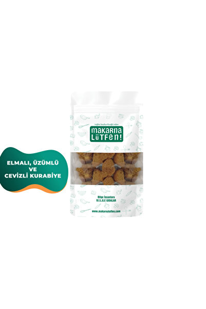 Makarna Lütfen Elmalı Üzümlü Ve Cevizli Kurabiye (ŞEKER ILAVESİZ - 105 GRAM)