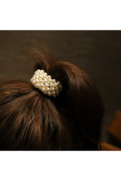 GÜLPEŞE 2 τεμάχια μαργαριταρένια αγκράφα και κουλούρι Xp-0766