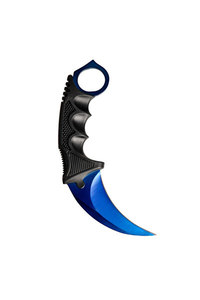 Depox Lovecký nůž IdeallStore, Style Blade, nerezová ocel, modrý, 19 cm, včetně pouzdra.