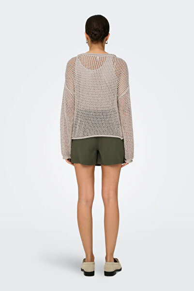 ONLY Women's Onlsıena Seasonal Crew Neck Beige 15339534