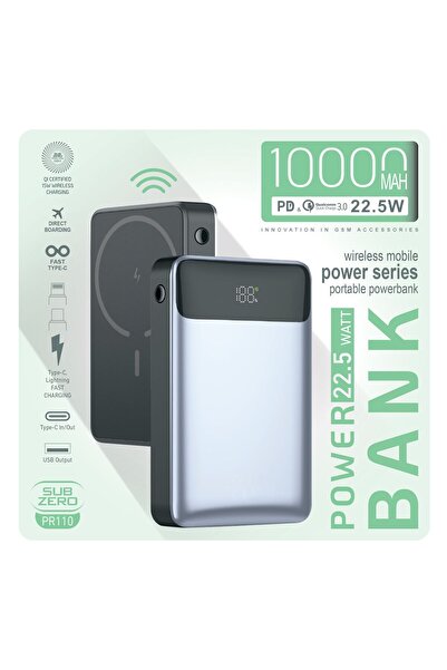 Subzero Pr110 10.000 Mah Kablosuz Magsafe 22.5w Pd Hızlı Sarj Powerbank