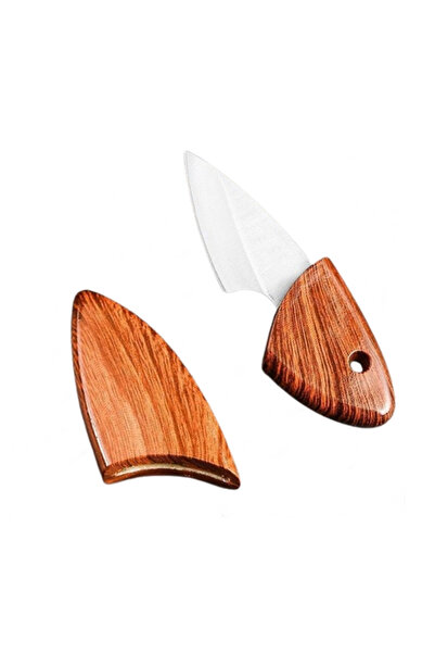 Depox Mini přenosný nůž, 10,5 cm, IdeallStore, dřevěné pouzdro, nerezová ocel