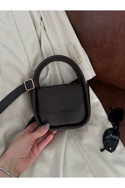 NOTHING Mini Shoulder Crossbody Bag with Brown Coated Magnet and Mini Stick
