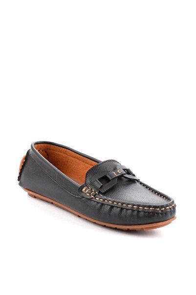 Bambi Siyah Kadın Loafer Ayakkabı K01309100109