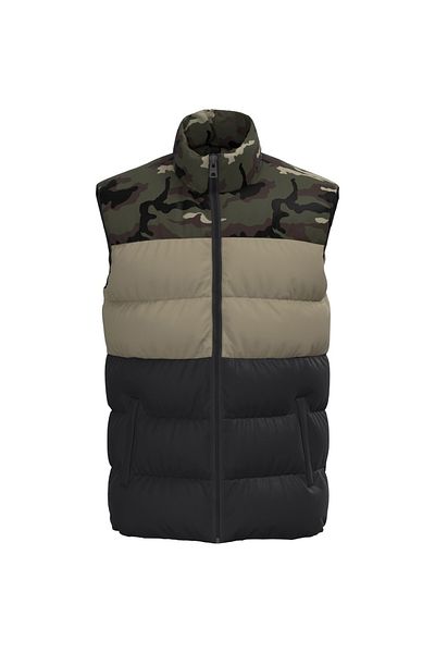Only & Sons Onsmelvin Life Puffer Vest Otw Vd سترة سوداء للرجال - 22022232