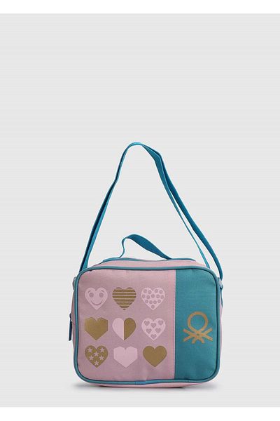 Benetton Beneton No18 Pink Turquoise Lunch Box