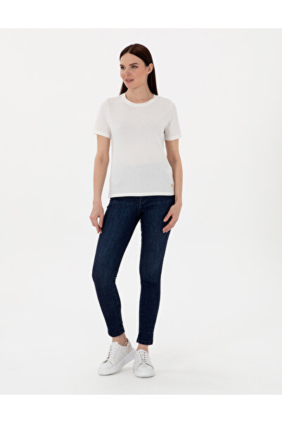 Pierre Cardin White Regular Fit Crew Neck Basic T-Shirt 50305766-Vr013