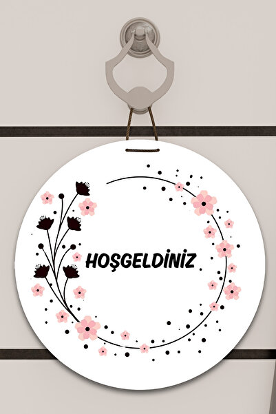 Dormot Home Decor pentru ușă cu imprimare digitală albă, cu model de cerc din...