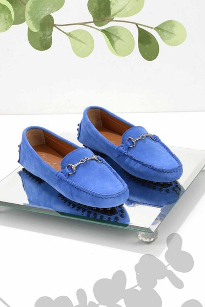 Bambi Замшеві жіночі туфлі-мокасини Saks K01274225002 з натуральної шкіри K01274225002