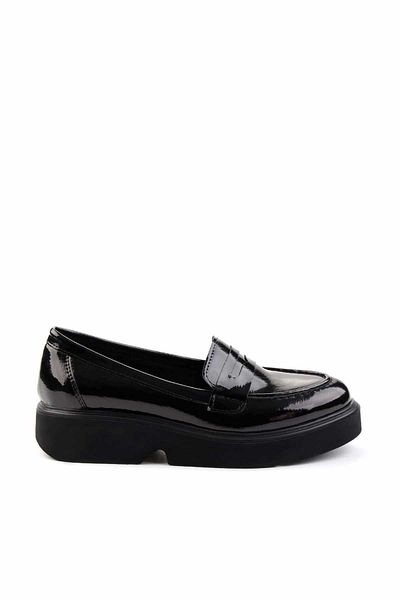 Bambi Loafer de damă din piele neagră - K01257068008
