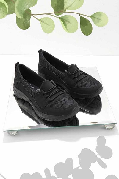 Bambi Schwarze Mesh-Damen-Freizeitschuhe K 01311004122