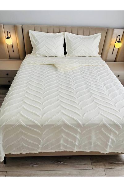 bursa çeyiz Modern 3 Zone Double Fishes Yacht Cover Arlina Geo Ecru (Gifted)
