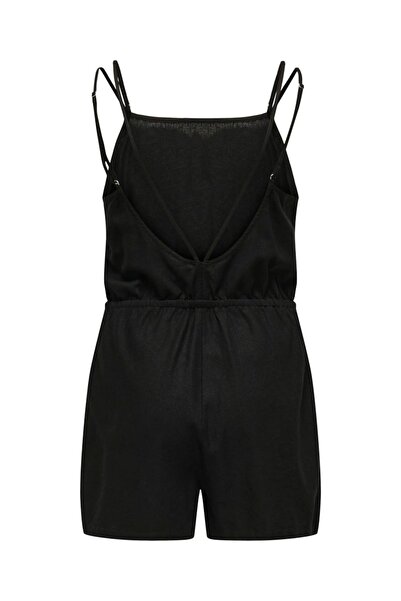 ONLY ONLCARO LINEN BL STRAP Γυναικεία μαύρη φόρμα - PNT Playsuit 15318559