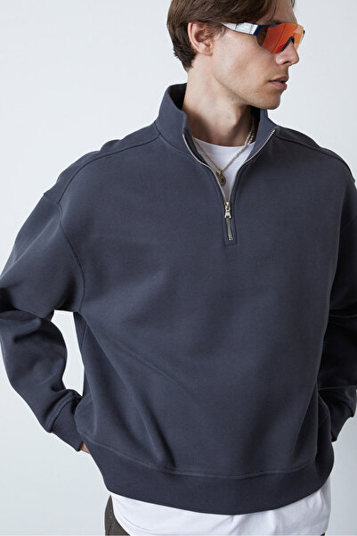 Beyyoglu Dik Yaka Oversize Sweatshirt