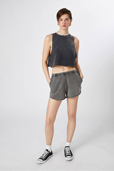 Beyyoglu Yıkamalı Pis Dikişli Mini Şort
