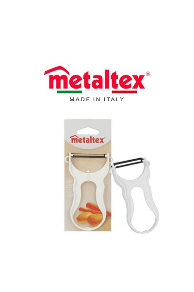 Metaltex Quick Vegetable Peeler – Hardened Stainless Steel Blade with Plastic Handle