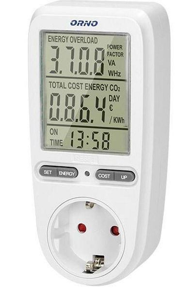 Orno Priza programabila ORNO OR-WAT-435(GS), 3680W, 16A (Alb)