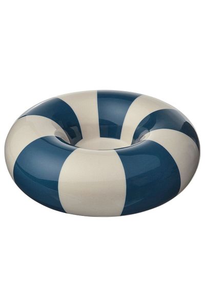 IKEA TRÄDSTAM Tealight holder, dark blue/white, 4 cm