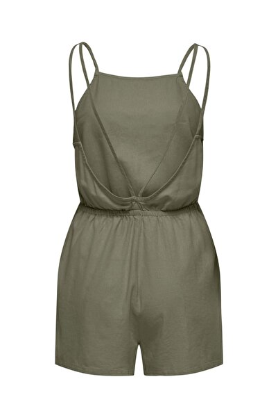 ONLY Onlcaro Linen Bl Strap Playsuit - Women's Green Jumpsuit 15318559