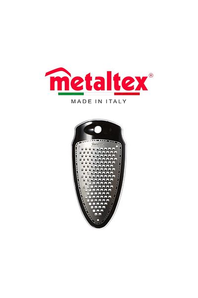 Metaltex Diamond Grater with Container – Extra Sharp Stainless Steel Blades
