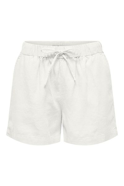 ONLY ONLCARO MW LINEN B - Γυναικείο λευκό σορτς CC PNT - 15314055