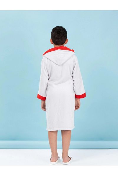Özdilek 7/8 Years Old Spiderman Gray Gray Door Children's Bathrobe