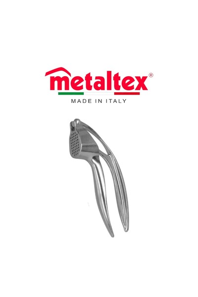 Metaltex مكبس الثوم - مصنوع من الألومنيوم المطلي بالإيبوكسي مع قبضة مريحة