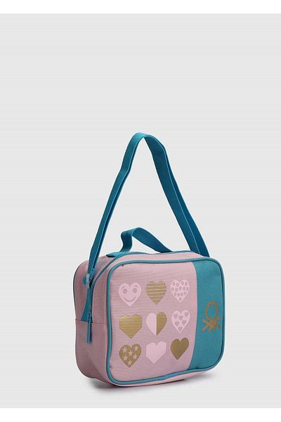 Benetton Beneton No18 Pink Turquoise Lunch Box