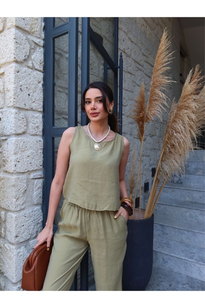 ESRAHELVACI Comfortable Zero Sleeve Blouse Set