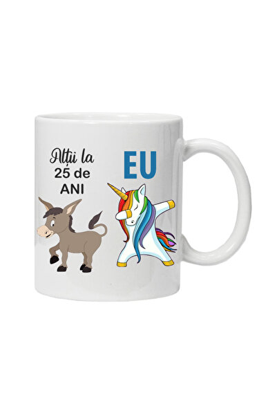 OEM Cana albă personalizată „Alții la 25 de ani”, INOVATIX®. 330 ml