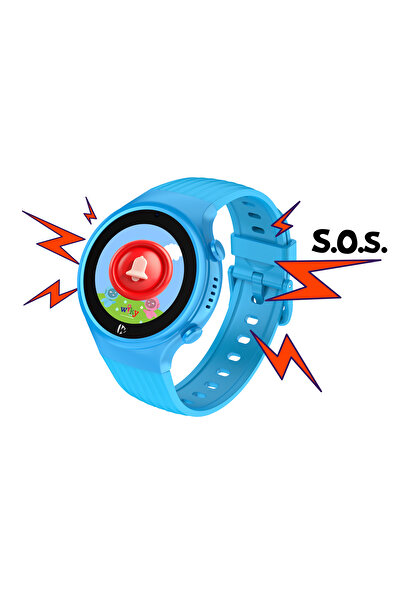 Wiky Watch 5S Akıllı Çocuk Saati - Görüntülü Arama, Gps, Sos, Sağlık Takibi, Güvenli Alan Pembe