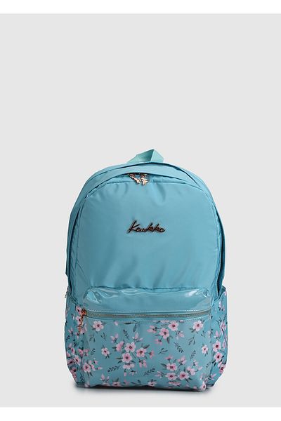 KAUKKO Σακίδιο πλάτης Kaukko K1733 Μαλακό Floral Μπλε