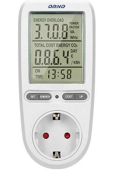 Orno Priza programabila ORNO OR-WAT-435(GS), 3680W, 16A (Alb)