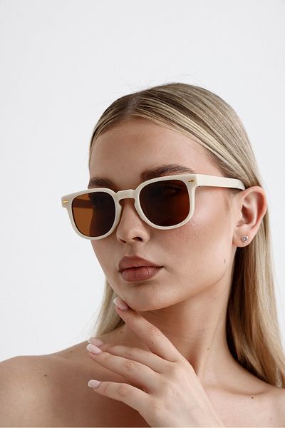 KAMPANİX New Season Unisex Sunglasses with UV400 Protection - BEIGE