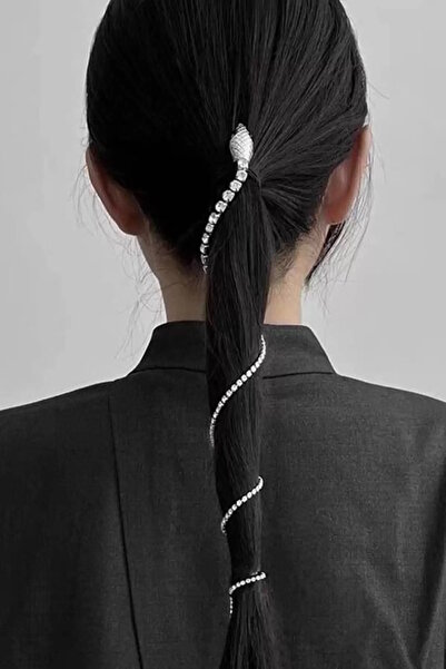 CAŞ DEKORASYON Închizătoare cu piatră de șarpe de culoare argintie