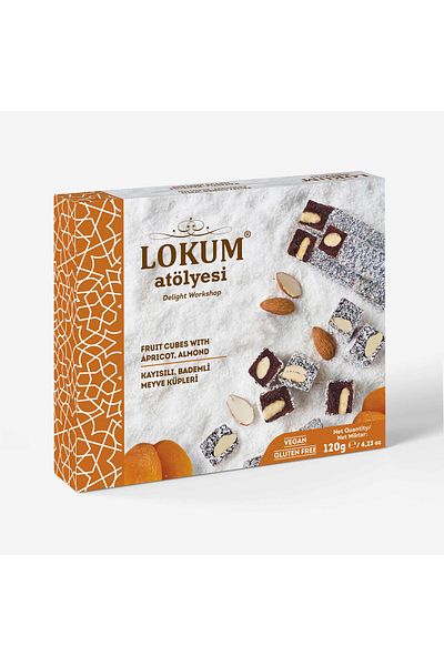 Lokum Atölyesi Fruit Cubes with Apricot, Almond 120g