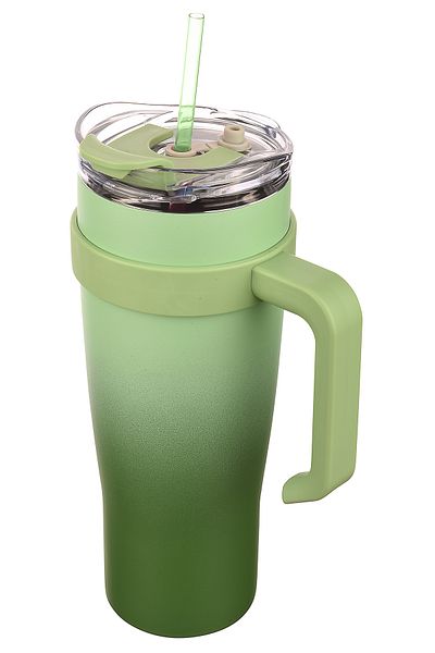 Emofom Essence 1 Liter Thermos Cup with Straw Double Walled Thermal Travel Cup