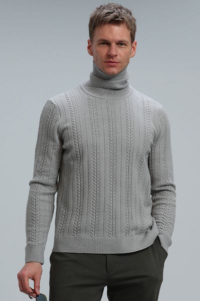 Lufian Tony Men's Sweater Light Gray