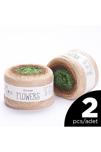 Yarnart Flowers - Ebruli - 308 - 2 Pieces