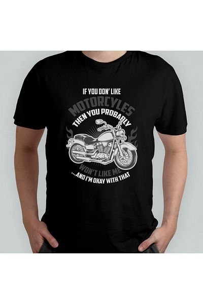 Pixxa Μοτοσικλέτα Lover Unisex 100% βαμβακερό μπλουζάκι με λαιμόκοψη μοντέλο 3