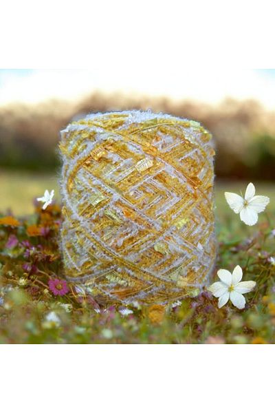 Kırlangıç Double Layer Cotton Boucle & Marbled Butterfly Mix Design Hand Knitting Rope 280 Gr