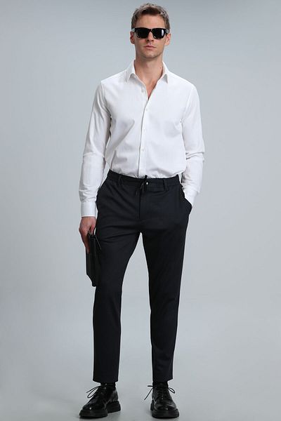 Lufian Marine Men's Basic Shirt Comfort Fit White