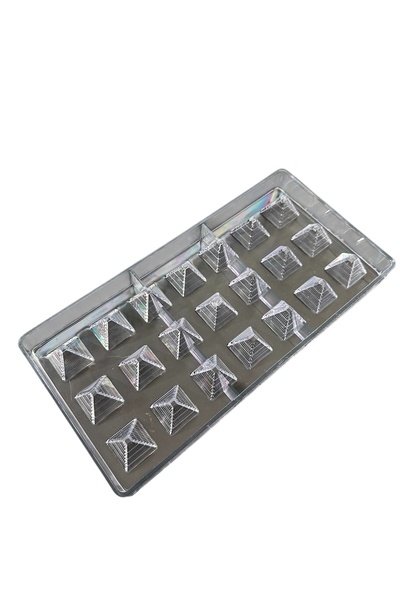 PASTRY PLANET هرم قالب الشوكولاتة من البولي كربونات