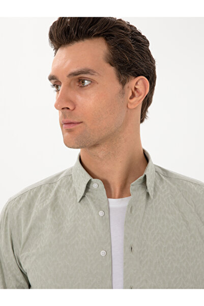 Cacharel Yeşil Regular Fit Uzun Kollu Gömlek 50300514-VR016