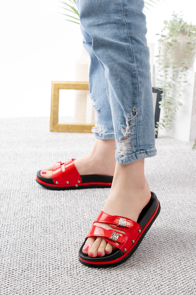 Slipcat Γυναικείες παντόφλες ορθοπεδικής σόλας με διπλό λουράκι, άνετες και άνετες