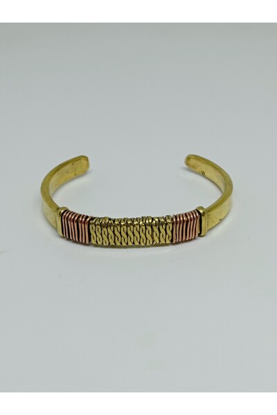 mama india alaçatı Gold Color Copper Detailed Modern Design Handmade Brass Ha...