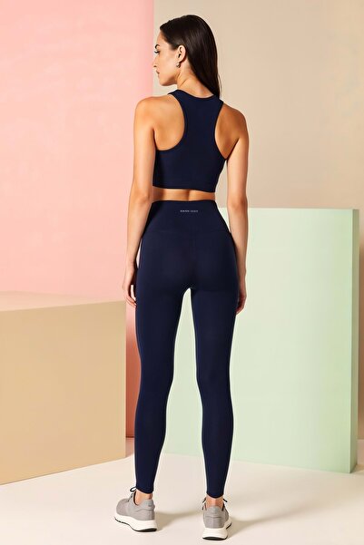 DARK SEER DS PERA LACİVERT TAYT Yüksek Bel, Toparlayıcı ve Esnek