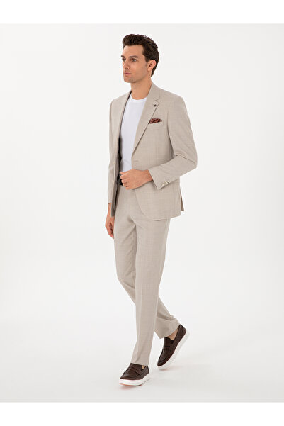 Cacharel Bej Slim Fit Yün Takım Elbise 50300462-VR011