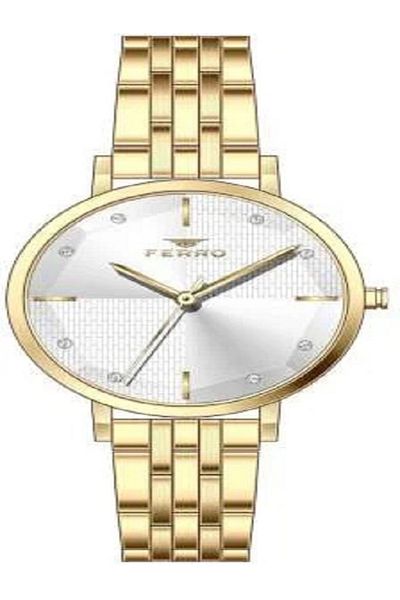 Tesbihane Ferro Gold Color Steel Cord Women's Wristwatch Th-fl21252a-b