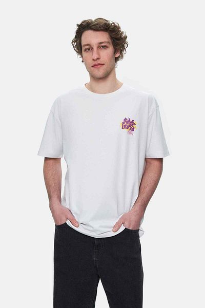 ECKO UNLTD Char White Crew Neck Printed Oversize Men's Tshirt